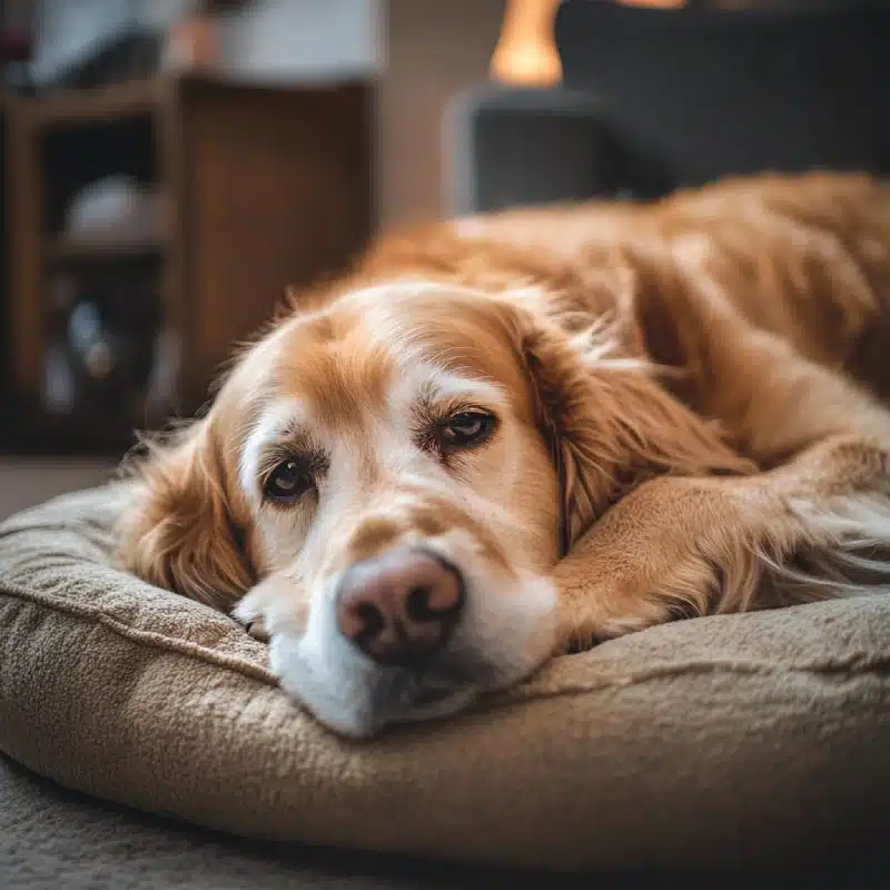 Home 23 senior dog breathing heavy